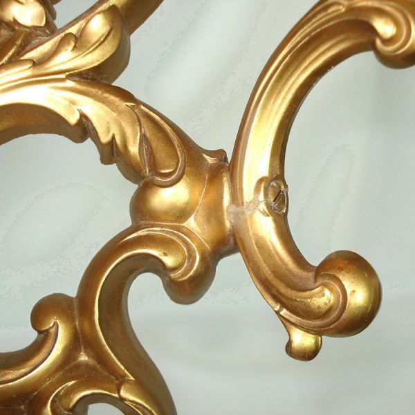 Syroco Gold Double Arm Wall Sconces #3