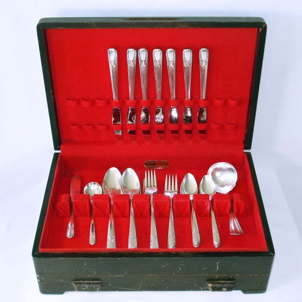 Talisman Wm Rogers 1938 Silverplate Flatware 44 Pcs Plus Serving #2