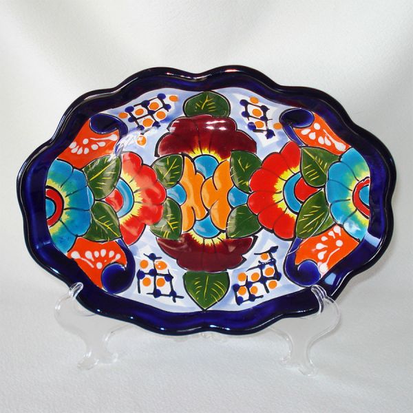 Mexico Talavera Oval Pottery Dish or Tray