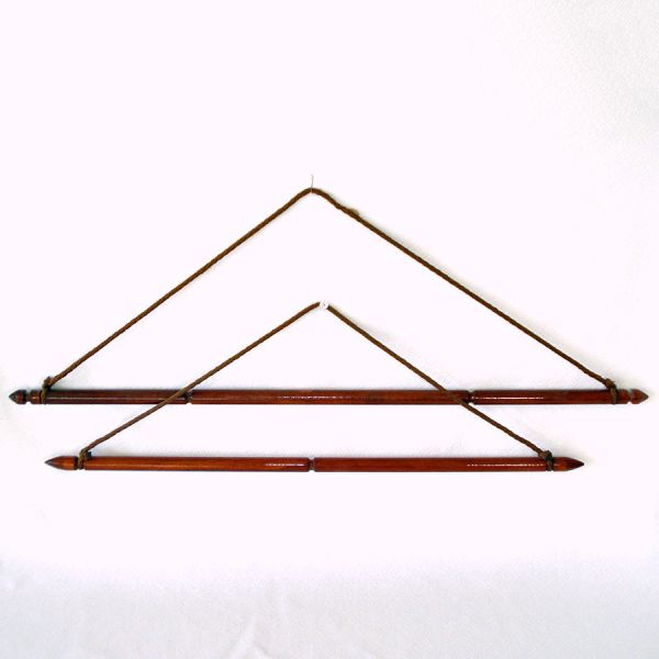 Pair Mid Century Wooden Hanging Tapestry Rods