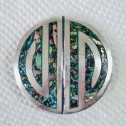 Taxco Deco Abalone Inlaid Sterling Brooch Pendant Clearance