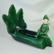 Treasure Craft Lucky Sprite Pixie Elf Log Boat Planter
