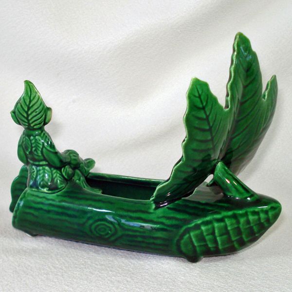 Treasure Craft Lucky Sprite Pixie Elf Log Boat Planter #2