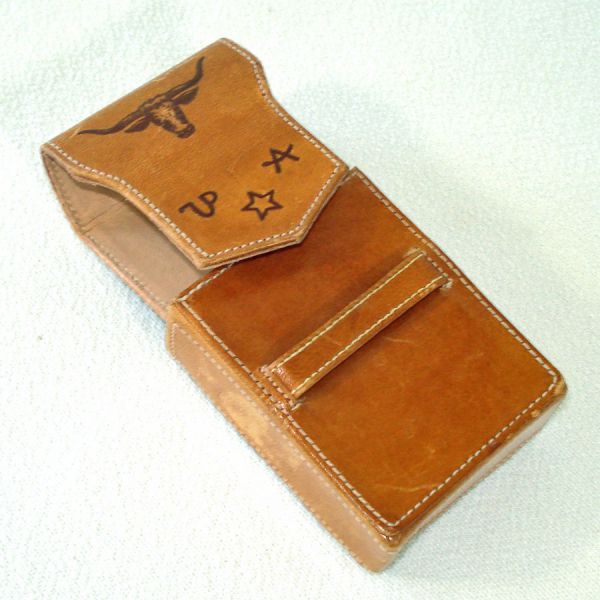 Till Goodan Western Cowboy Leather Cigarette Case Clearance #3