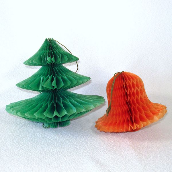 Honeycomb Tissue, Die Cut Paper Christmas Decorations #4