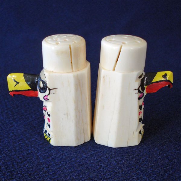Japan Carved Bone Totem Pole Shakers Clearance #3