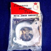 Junior Police Handcuffs 1950s Japan Toy Mint in Pack Clearance