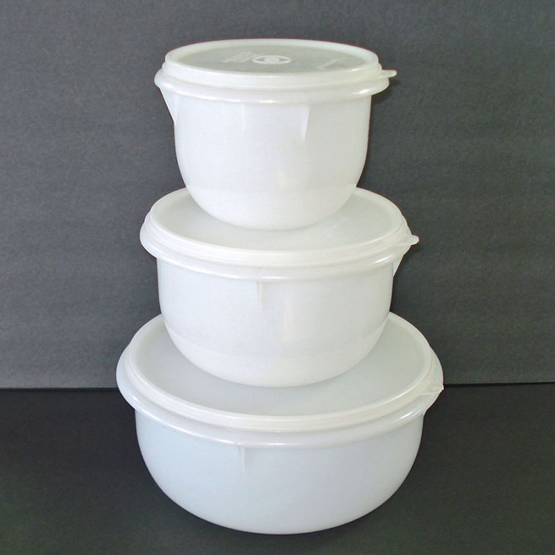 Vintage White Tupperware Measuring Cups / Set of Threetupperware White Measuring  Cups 
