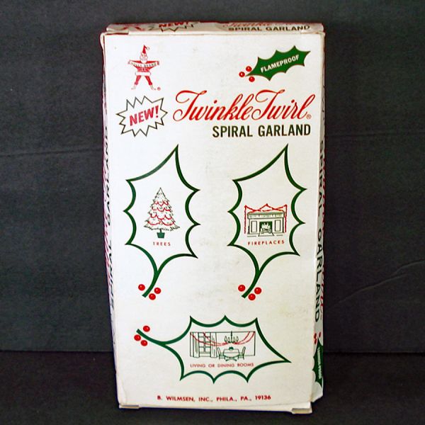 Box Blue Green Tinsel Twinkle Twirl Spiral Christmas Garland #2