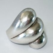Mexico Sterling Puffy Swirl Ring Size 6.5 Clearance