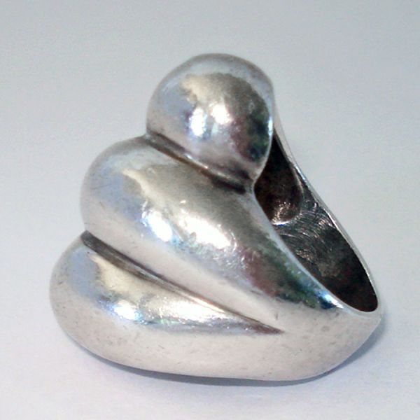 Mexico Sterling Puffy Swirl Ring Size 6.5 Clearance #2