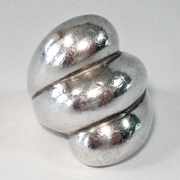 Mexico Sterling Puffy Swirl Ring Size 6.5 Clearance #3