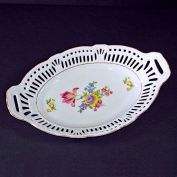 Bavaria US Zone Reticulated Porcelain Bread Tray Bowl