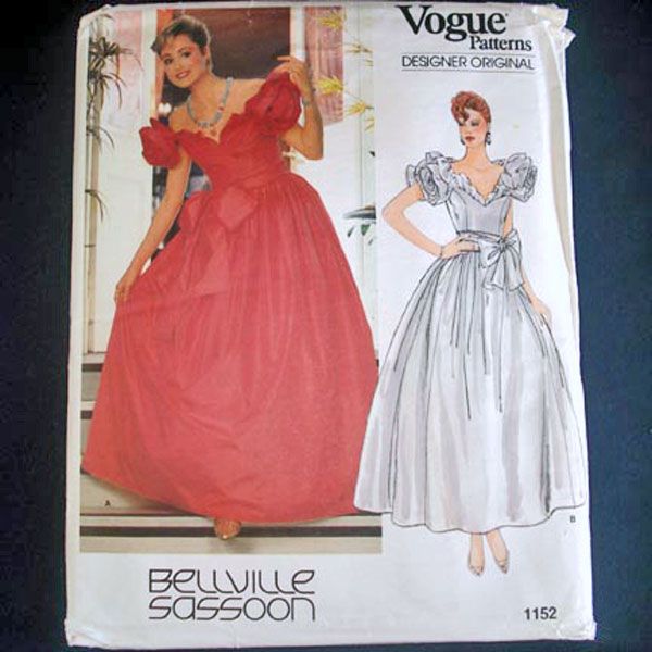 Vogue Bellville Sassoon Formal or Bridal Dress Sewing Pattern Uncut Size 6 Clearance