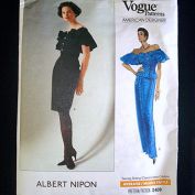 Vogue 1989 Albert Nipon Skirt Dress Sewing Pattern Uncut Size 6-10 Clearance