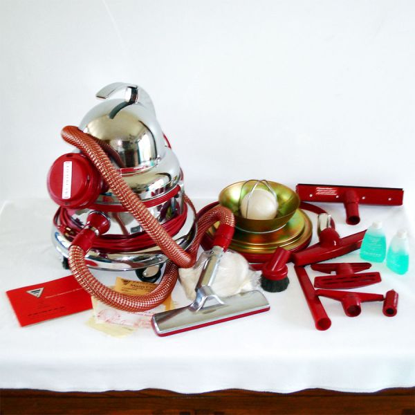 Fairfax 1970s Chrome Vacuum Cleaner With Attachments