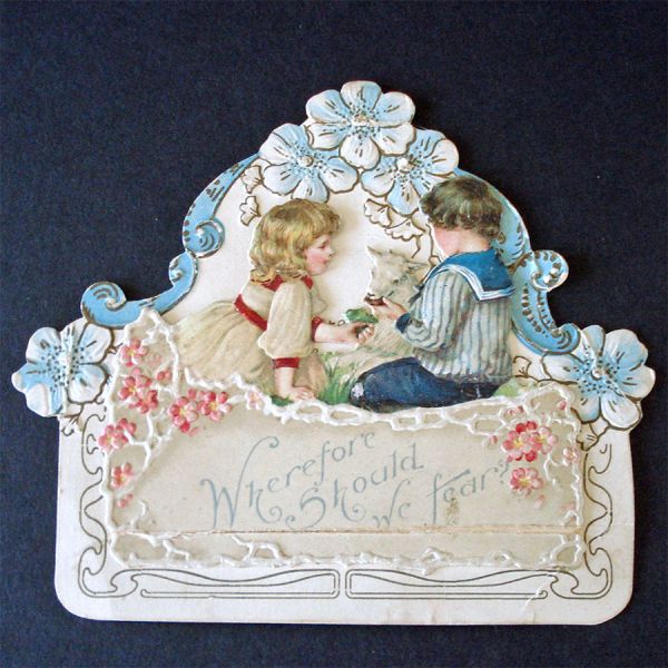 4 German Valentine Cards Circa 1910 Plus Easter Card Clearance #4