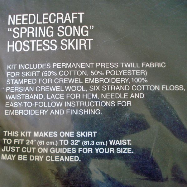 Bucilla Vera Neumann Spring Song Hostess Skirt Needlework Kit Clearance #3