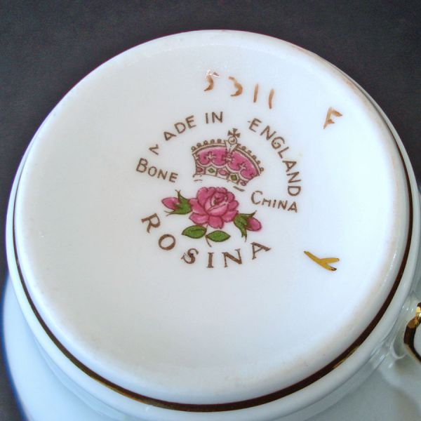 Purple Yellow Violets Bone China Teacup and Saucer Clearance #3