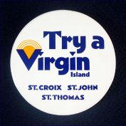 Try A Virgin 1970s Virgin Islands Pinback Button Clearance