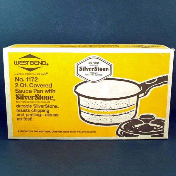 West Bend 1970s 2 Qt Covered Saucepan Mint in Box