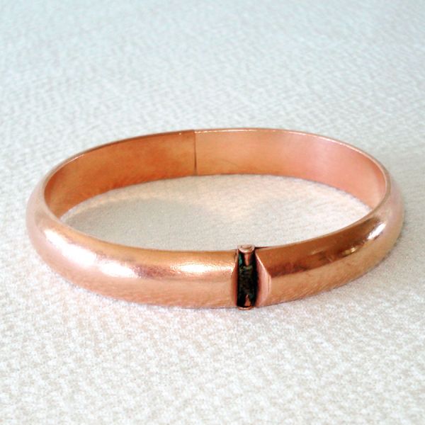 Copper Whiting & Davis Hinged Bangle Bracelet #2