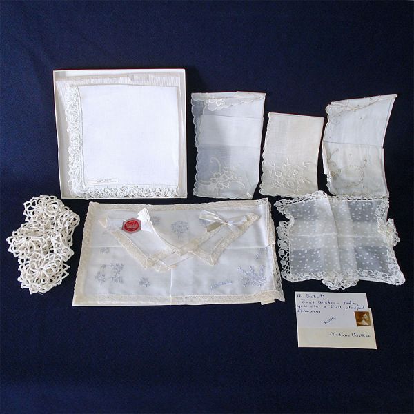 1950s White Lace Hankies Estate Assortment 8 Plus