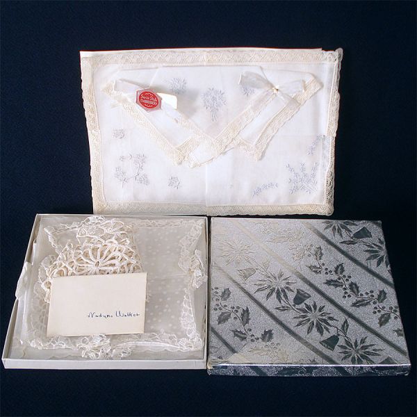 1950s White Lace Hankies Estate Assortment 8 Plus #2