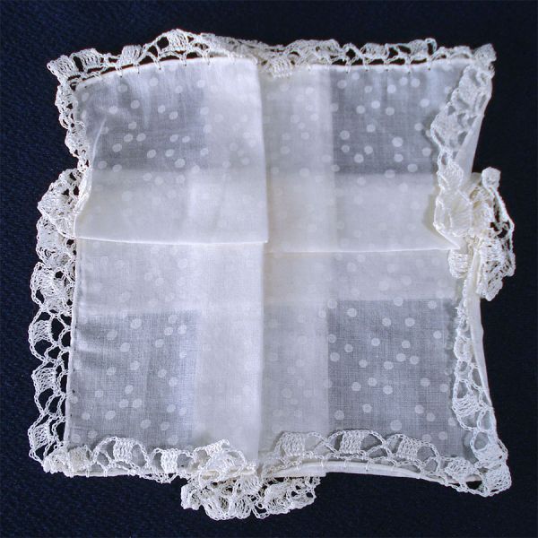 1950s White Lace Hankies Estate Assortment 8 Plus #6