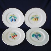 Westmoreland Beaded Edge Fruit 4 Dinner Plates