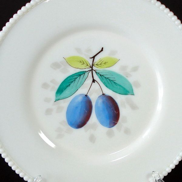 Westmoreland Beaded Edge Fruit 4 Dinner Plates Clearance #2