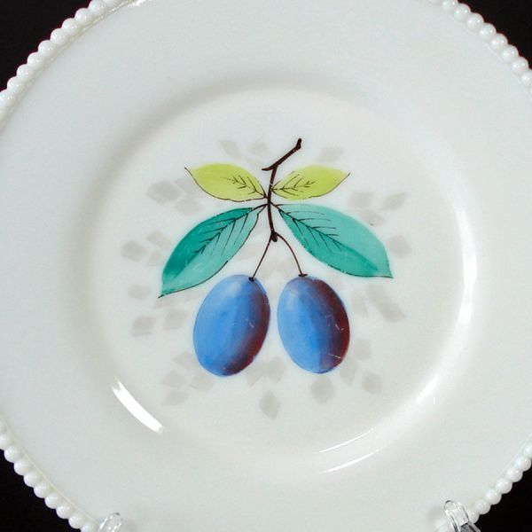 Westmoreland Beaded Edge Fruit 4 Dinner Plates #2