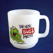 Glasbake Work Bugs Me Vintage 2 Coffee Mug