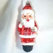 West Germany Standing Santa Glass Christmas Ornament