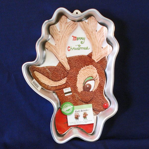 3 Wilton Christmas Cake Pans Reindeer Santa Snowman #4