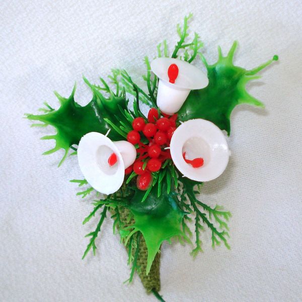 Lot Mid Century Plastic Greenery Christmas Decor #6