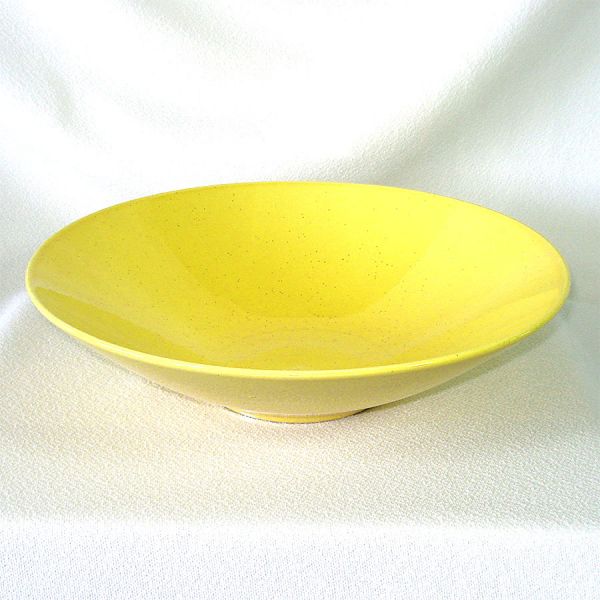 Mid Century Speckled Yellow Dinnerware Serving Bowl Clearance