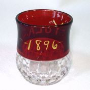 Greensburg Glass EAPG Corona Ruby Stain Toothpick 1896