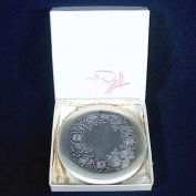 Zell Fifth Avenue Silverplate Etched Flowers Powder Compact With Box Clearance