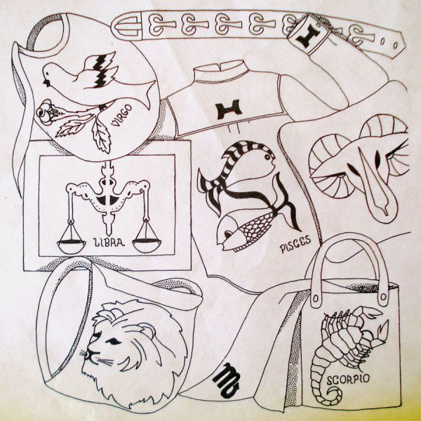 Aunt Marthas Signs of the Zodiac Hot Iron Transfer Pattern Sealed #2