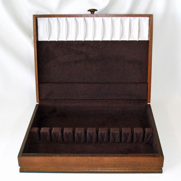 Wooden Silverware Box Flatware Storage Chest