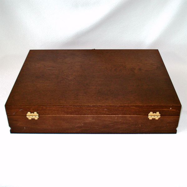 Wooden Silverware Box Flatware Storage Chest #3