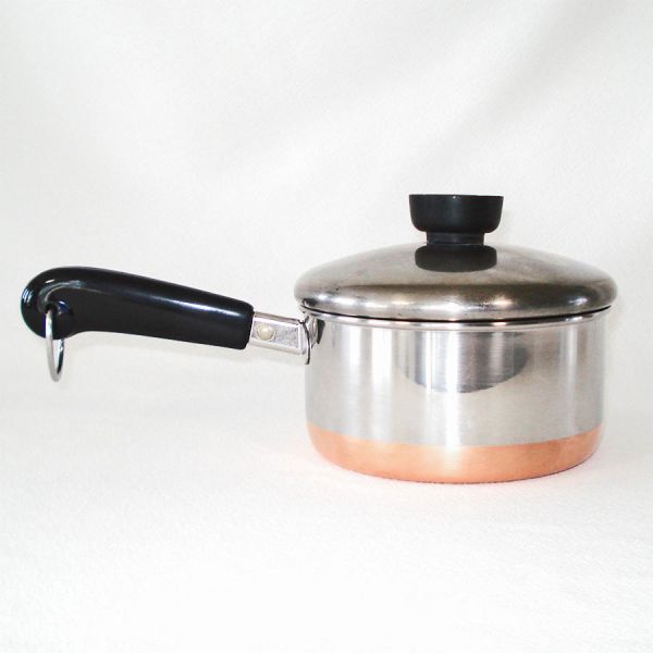 Revere Ware Copper Clad Stainless Steel 1 Quart Covered Saucepan