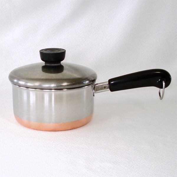 Revere Ware Copper Clad Stainless Steel 1 Quart Covered Saucepan #2