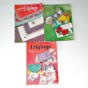 Crochet Lace Edgings 3 Pattern Instruction Booklets 1950s