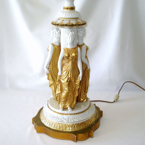 Marbro Three Graces Hollywood Regency 33 Inch Goddess Table Lamp #2