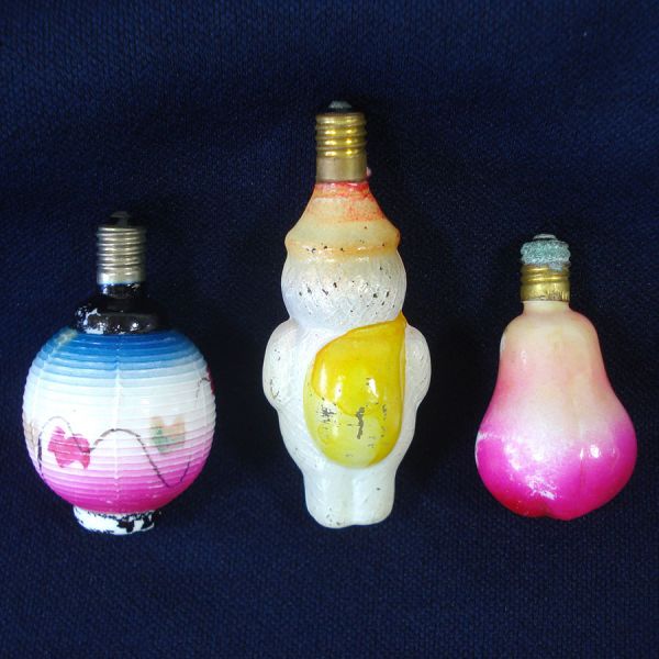 Snowman, Pear, Lantern Figural Christmas Light Bulbs #2