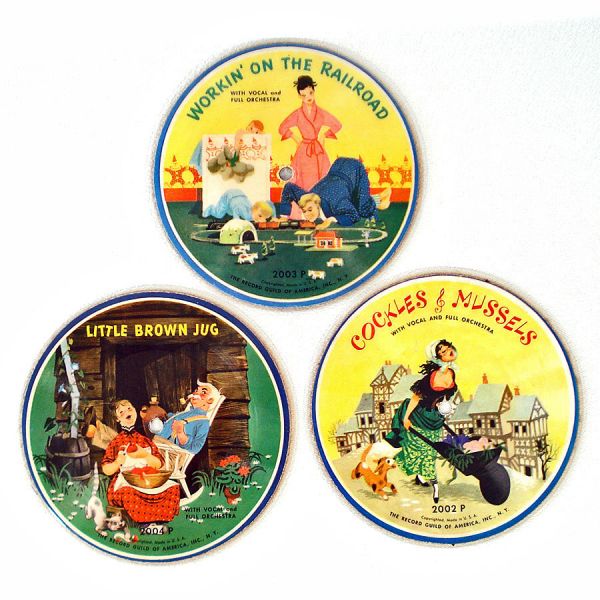 3 Vintage Children's Picture Disc Records #2