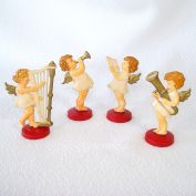 German Hard Plastic Standing Angel Christmas Figure Ornaments