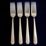 Margate aka Arcadia 1938 Oneida 4 Silverplate Dinner Forks